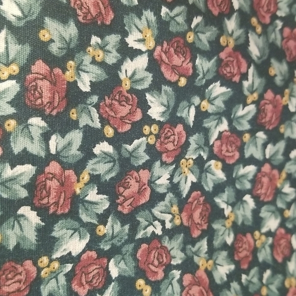 Vintage 80's HerbCraft II House Coat Duster Cottagecore Prairie Floral Medium - Picture 7 of 8